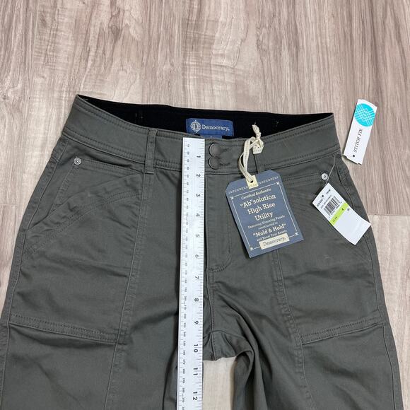 Democracy AbSolution Tapered High Waist with Snap Hem Gray Pants Size 4 - Picture 5 of 10